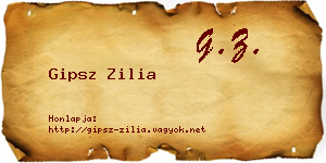 Gipsz Zilia névjegykártya