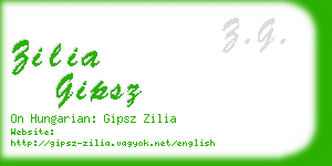 zilia gipsz business card